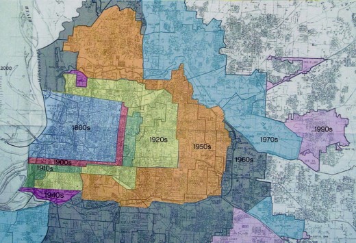 Memphis annexation map