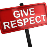 sign that says give respect