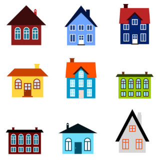 icons representing a mix of housing types
