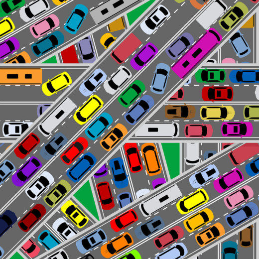 traffic congestion congestion and gridlock illustration