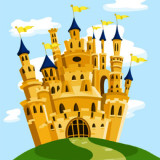 cartoon of a disney like castle - for article on McMansions
