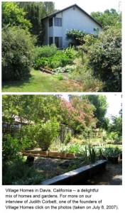 photos from Village Homes in Davis, California