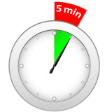graphic of a timer set for 5 minutes
