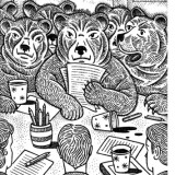 Angry bears illustration by Paul Hoffman for PlannersWeb