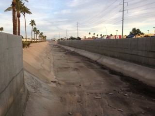 Photo of concrete drainage channel