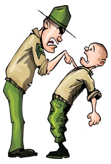 Cartoon of drill sergeant