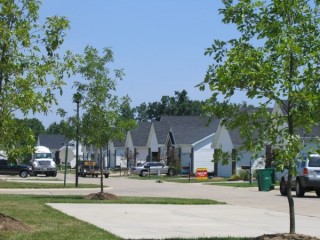 Homes near proposed Creekside Promenade