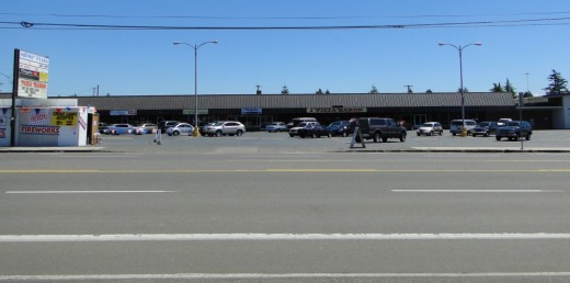 Commercial strip development in Portland.