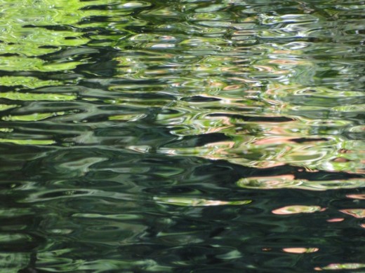 Reflections in Portland, Oregon's Japanese Garden.