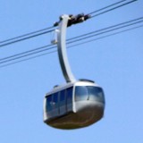 Portland's aerial tram - midair