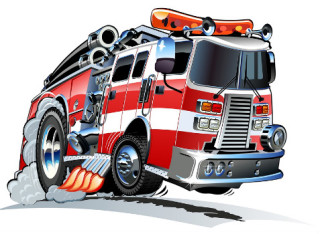 Fire truck cartoon
