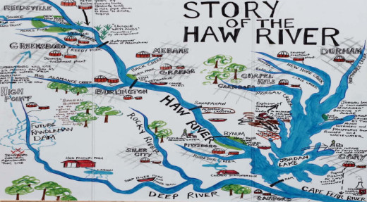 Haw River Map posted courtesy of the Haw River Assembly: www.hawriver.org. Click on map to view it at larger size.