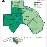 Major drainage basins in North Carolina's Triangle region