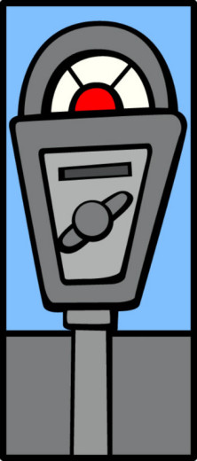 parking meter cartoon drawing
