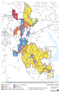 Proposed land use map for Chatham Park.