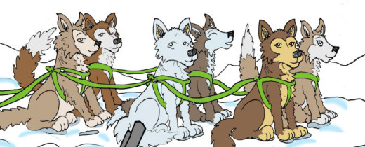 Illustration by Marc Hughes for PlannersWeb - dog sled