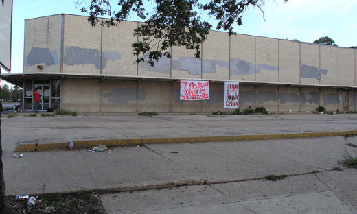 Blight doesn't just affect residential properties. Abandoned stores can cast a pall over nearby neighborhoods. Photo by Bart Everson; Flickr Creative Commons License. For more details about the photo click on the image.