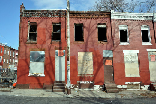 Abandoned buildings in Philadelphia. Photo by Juke Bot. Flickr Creative Commons license.
