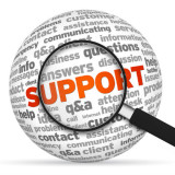 illustration focused on the word "support"