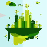 Illustration of a healthy green city
