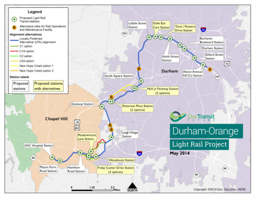 D-O LRT plan map