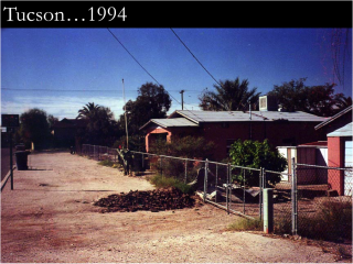 How permaculture can shape the built environment. Photos are from Tucson, Arizona, above 1994; below right -- 2006.