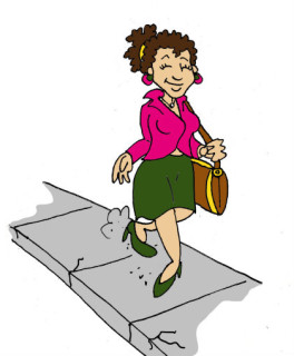 Young woman walking. Illustration by Marc Hughes for PlannersWeb