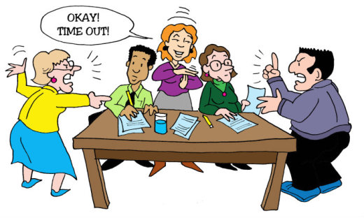 Illustration by Marc Hughes for PlannersWeb - dealing with difficult people.