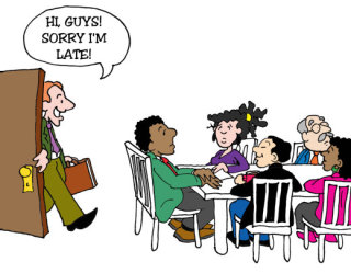 Illustration by Marc Hughes for PlannersWeb - sorry I'm late.