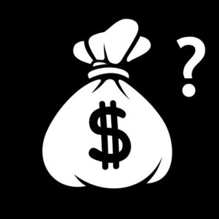 icon of bag of money with question mark.
