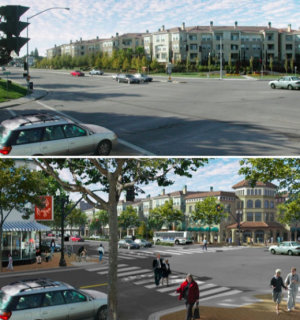 street comparison - with and without form-based code